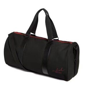 BILLIE EILISH Duffle Bag Black Canvas Red Logo Travel Gym Bag Zippered NWT